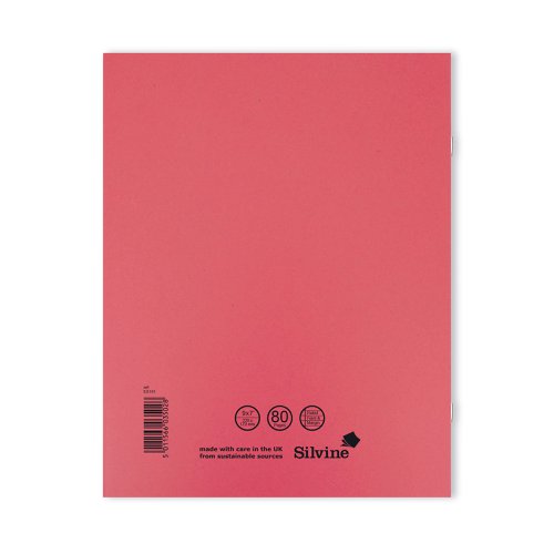 Silvine Exercise Book Ruled 229x178mm Red (Pack of 10) EX101