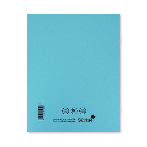 Silvine Exercise Book Ruled 229x178mm Blue (Pack of 10) EX104