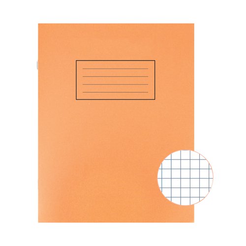 Silvine Exercise Book 5mm Squares 229x178mm Orange (Pack of 10) EX105