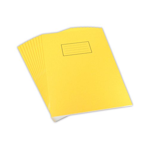 Silvine Exercise Book Ruled with Margin A4 Yellow (Pack of 10) EX109