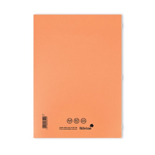 Silvine Exercise Book 5mm Squares A4 Orange (Pack of 10) EX113 SV43514