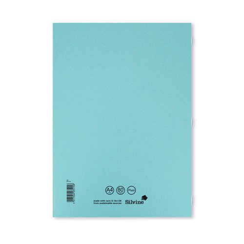 Silvine Exercise Book A4 Plain Blue (Pack of 10) EX114