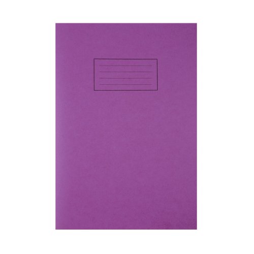 Designed for classroom use, this Silvine A4 exercise book contains 80 pages of quality 75gsm paper which is feint ruled with a margin for neat note taking in lessons. The unique Tough Shell covers are matte laminated and triple stitched for extra strength and durability. Ideal for colour co-ordinating different lessons, this exercise book has purple covers. Supplied in a pack of 25 books.