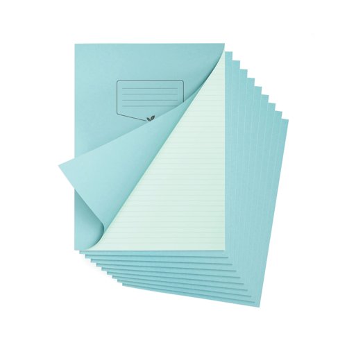 Silvine Sen Exr Book 8mm Feint/Margin 48Pg A4 Blue Pack of 10 SEN110