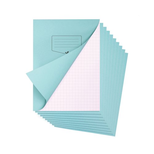 Silvine Sen Exr Book 10mm Squared 48Pg A4 Lilac Pack of 10 SEN121