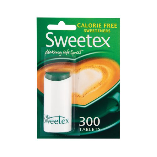 Sweetex tablets are ideal for people wishing to cut down on sugar, as part of a healthier lifestyle with a balanced diet. One Sweetex tablet is equivalent in sweetness to a 5g teaspoon of sugar but with none of the calories. Use Sweetex tablets instead of sugar in hot and cold drinks. Each pack contains 300 tablets. 6 packs supplied.