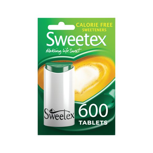 Sweetex tablets are ideal for people wishing to cut down on sugar, as part of a healthier lifestyle with a balanced diet. One Sweetex tablet is equivalent in sweetness to a 5g teaspoon of sugar but with none of the calories. Use Sweetex tablets instead of sugar in hot and cold drinks. Each pack contains 600 tablets. 12 packs supplied.