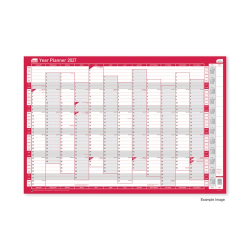 Sasco Year Planner Vertical Unmounted 2027 2410290