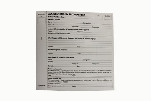 Guildhall Accident and Injury Book Compliant with DPA (Pack of 5) T44