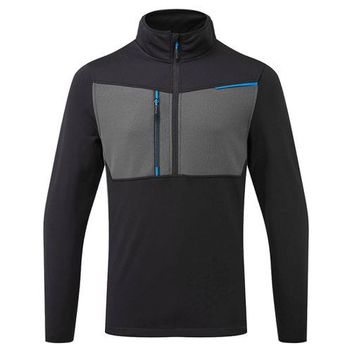 Portwest WX3 Half Zip Tech Fleece L Blk