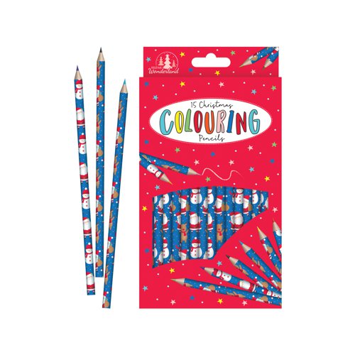 Christmas Colouring Pencils 15-Pack (Pack of 12) XK0063