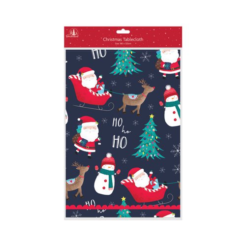 Christmas Tablecloth Paper 180x120cm Cute (Pack of 12) XP0220