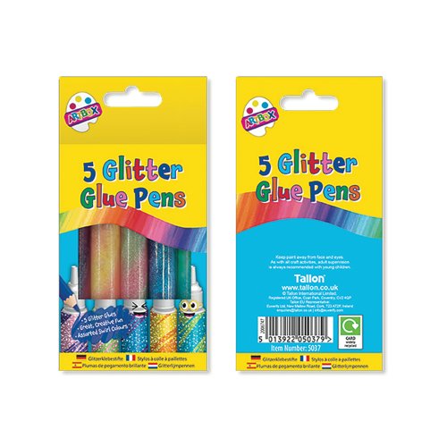 Artbox Swirl Glitter Glue Pens x5 Pack of 12 5037
