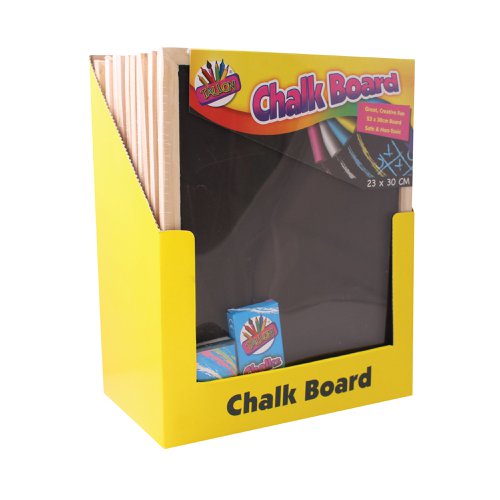 Chalk Board Set With Chalk Board Chalks And Eraser (Pack of 12) 5249