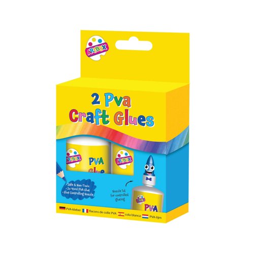 Artbox PVA Glue Bottles 40ml White x2 Pack of 12 6005