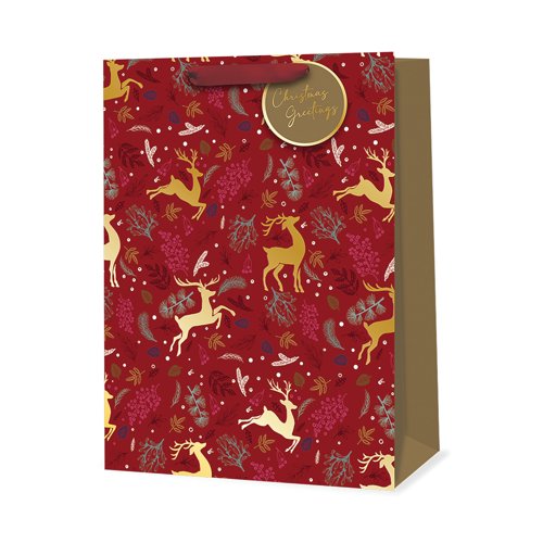 Christmas Reindeer Gift Bag Extra Large Pack of 6 X9307A/FSC