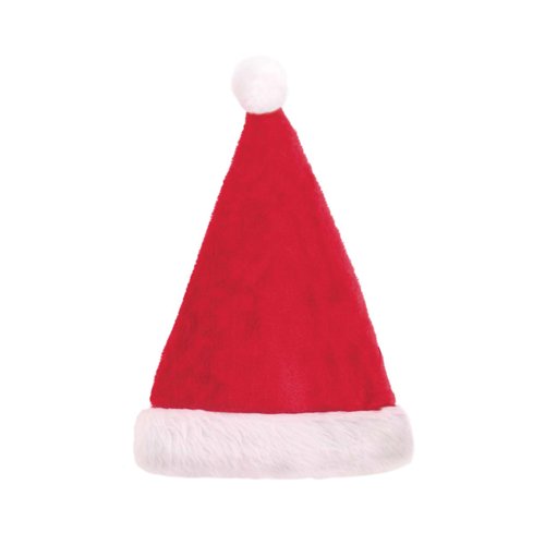 Christmas Plush Classic Santa Hat Pack of 12 X9944A