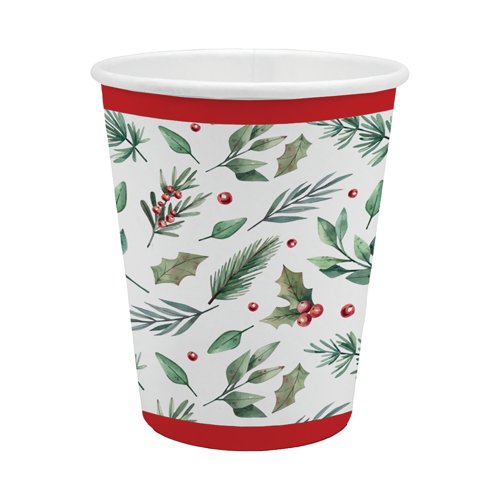 Traditional Christmas Party Paper Cups x6 Pack of 12 X9980B