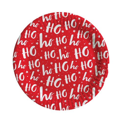Contemporary Christmas Party Paper Plates x6 Pack of 12 X9983B