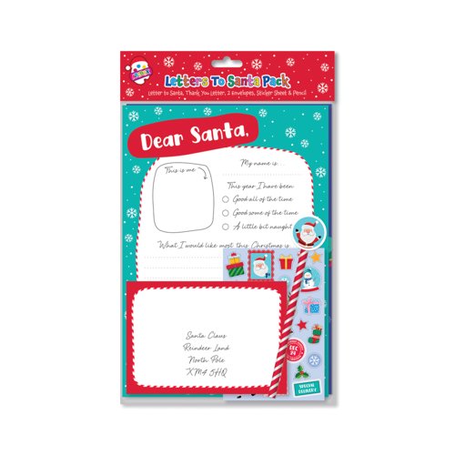 Christmas Letter to Santa Activity Pack Pack of 12 X9707B