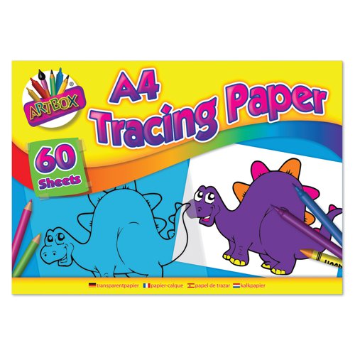 Art Box Tracing Paper Pad A4 60 Sheets (12 Pack) TAL05069