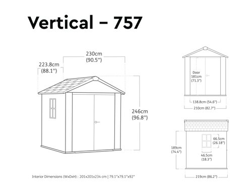 Keter Newton Plus Shed 7.5x7ft Grey KET260263