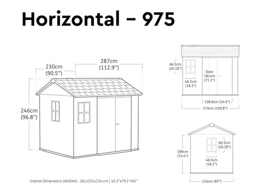 Keter Newton Plus Shed 7.5x9ft Grey KET260265