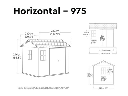 Keter Newton Plus Shed 9.5x7ft Grey KET259689