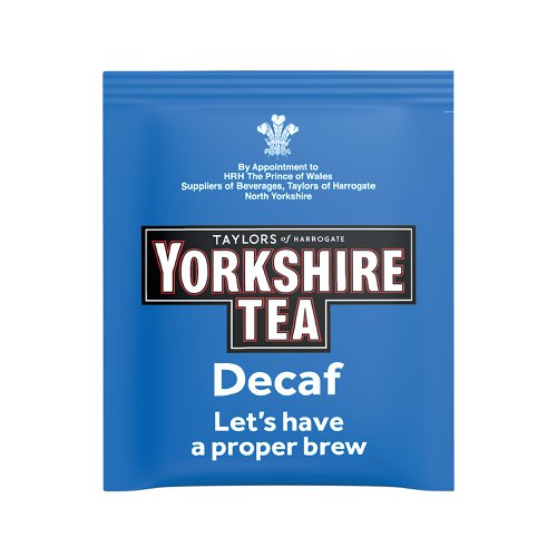 Yorkshire Tea Decaffeinated Tagged And Enveloped Bags (Pack of 200) 1343