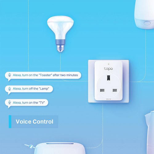 TP-Link Tapo P100 Mini Smart Wi-Fi Plug White (Pack of 4) Tapo P100-4-pack