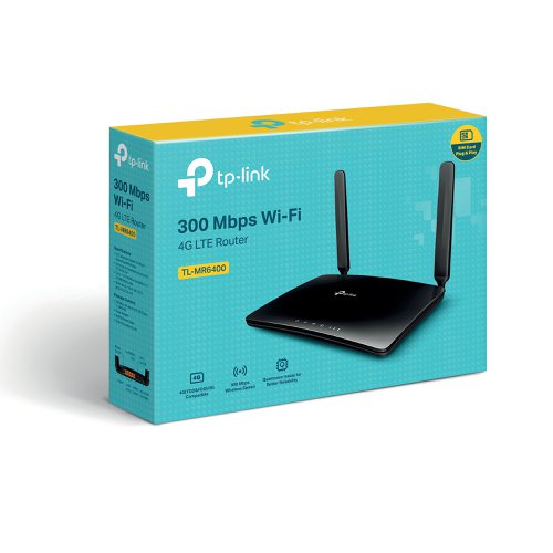 TP-Link 300 Mbps Wireless N 4G LTE Router Black TL-MR6400