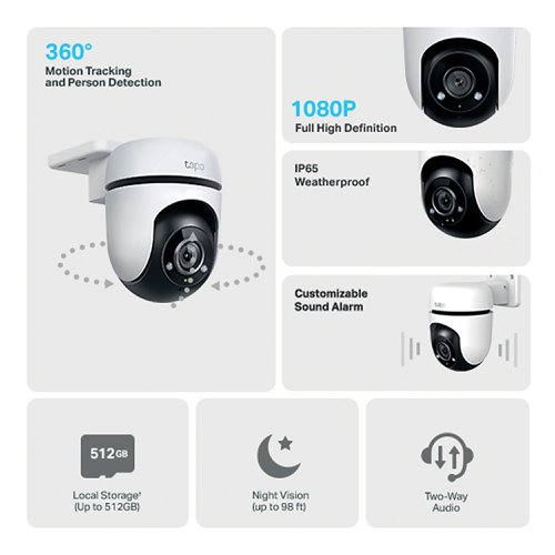 TP-Link Tapo C500 Outdoor Pan/Tilt Security Wi-Fi Camera Tapo C500