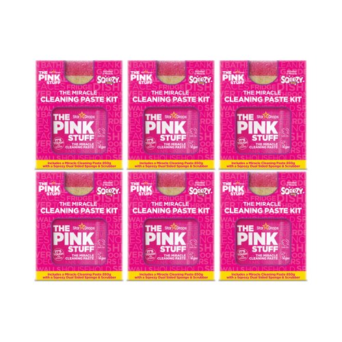 The Pink Stuff Paste + Squeezy Dual Sided Sponge Kit Pack of 6 576259