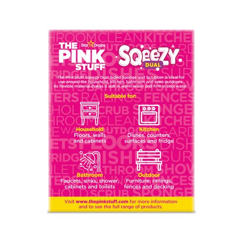 The Pink Stuff Paste + Squeezy Dual Sided Sponge Kit Pack of 6 576259