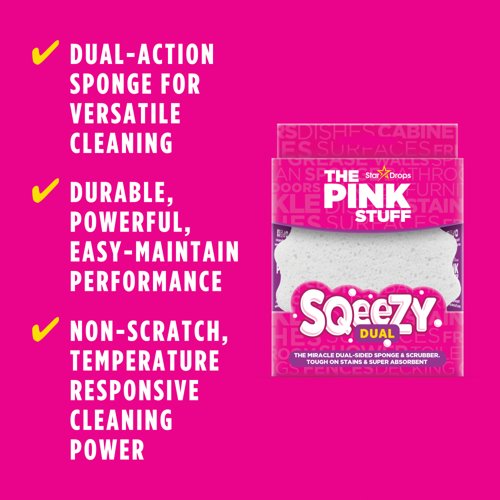 The Pink Stuff Paste + Squeezy Dual Sided Sponge Kit Pack of 6 576259