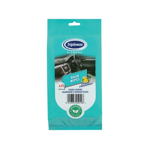 Triplewax Dash Wipes Citrus Pack of 25 TDW125