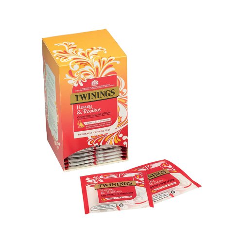 A cup of peace for your soul, this infusion pairs sweet honey and rooibos with hints of fig and cinnamon flavour for a great chilled out blend. Caffeine free. This pack contains 15 loose leaf pyramids sealed in fully recyclable envelopes for extra freshness. These boxes are great for smaller catering environments such as cafes, restaurants and B&B's.