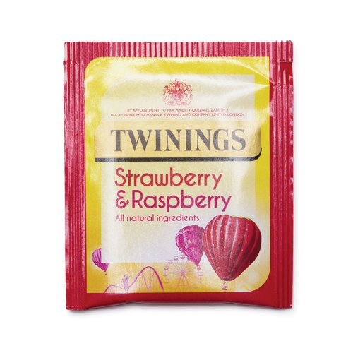 Twinings Strawberry and Raspberry Tea is the perfect drink for any time of the day. A feel-good summer blend of sweet strawberry notes and tangy raspberry aromas. This blend contains Hibiscus, natural strawberry, raspberry and loganberry flavourings with other natural flavourings. Simply infuse for two to three minutes in boiling water or leave for a little longer if a stronger taste is preferred. Like all Twinings products, these tea bags are made with ethically sourced ingredients. Twinings help to provide access to clean water for villages across Darjeeling; help improve mother and baby health in regions of Yunnan; and support health and nutrition in tea communities in Assam. This pack contains 20 individually wrapped tea bags.