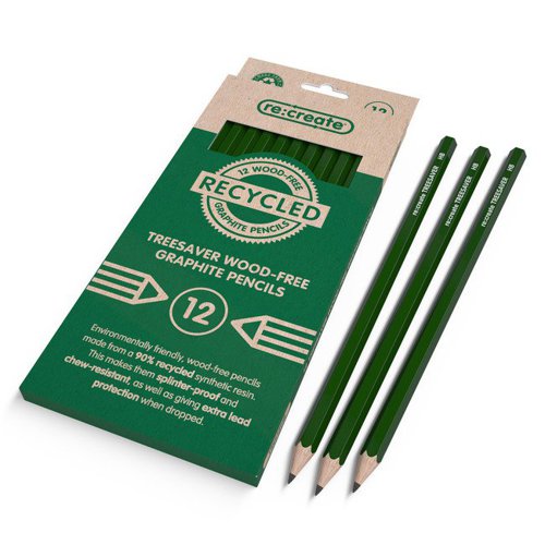 ReCreate Treesaver Recycled HB Pencil (12 Pack) TREE12HB