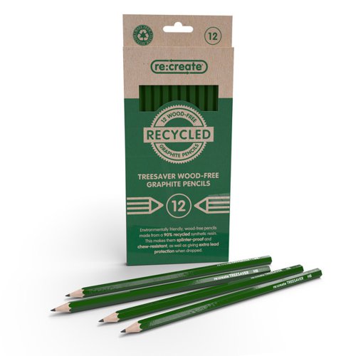 ReCreate Treesaver Recycled HB Pencil (12 Pack) TREE12HB