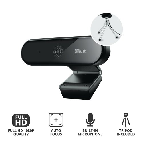 Trust Tyro Full HD Webcam 1080p Black 23637