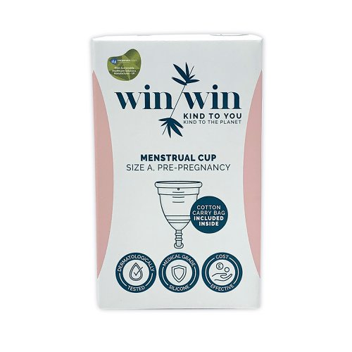 There is no need to compromise between great performance and protecting our planet. That's why plant-based and biodegradable materials are transformed into high quality period care products which provide your body, and the planet, with the kindness they deserve. Disposable period care products often contain chemical absorbents and non-renewable plastics. The benefit of using a menstrual cup is it reduces waste and Co2 emissions, an eco-friendly alternative to tampons. Can be worn for up to 8 hours and holds as much as 3 tampons, making them cost effective. Made with 100% medical-grade silicone. Dermatologically tested with no latex, dyes, bleach, BPA or phthalates. Non-hazardous waste material, so can be recycled. Supplied with a cotton carry bag.