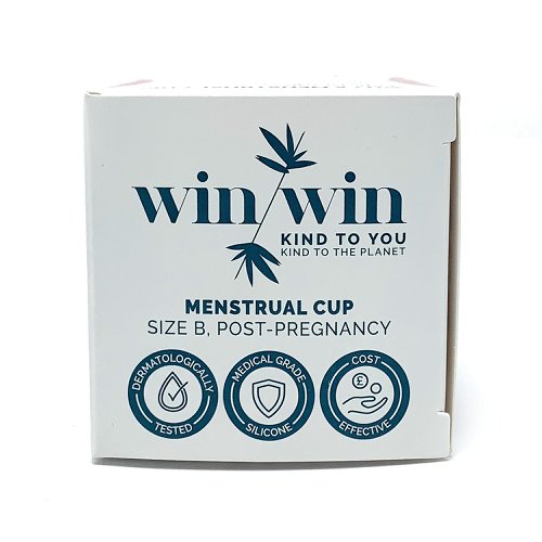 There is no need to compromise between great performance and protecting our planet. That's why plant-based and biodegradable materials are transformed into high quality period care products which provide your body, and the planet, with the kindness they deserve. Disposable period care products often contain chemical absorbents and non-renewable plastics. The benefit of using a menstrual cup is it reduces waste and Co2 emissions, an eco-friendly alternative to tampons. Can be worn for up to 8 hours and holds as much as 3 tampons, making them cost effective. Made with 100% medical-grade silicone. Dermatologically tested with no latex, dyes, bleach, BPA or phthalates. Non-hazardous waste material, so can be recycled. Supplied with a cotton carry bag.