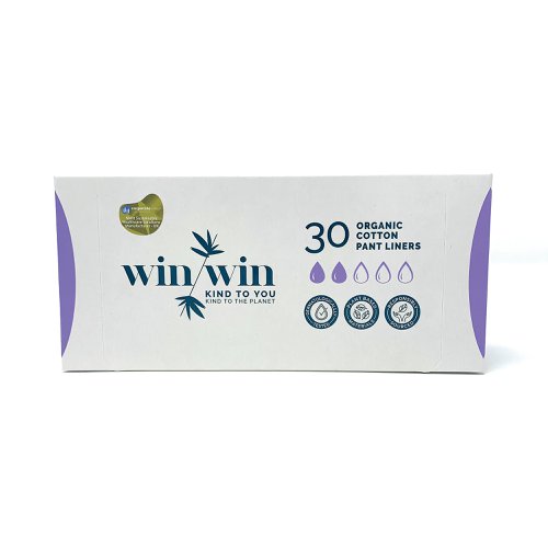 There is no need to compromise between great performance and protecting our planet. That's why plant-based and biodegradable materials are transformed into high quality period care products which provide your body, and the planet, with the kindness they deserve. Disposable period care products often contain chemical absorbents and non-renewable plastics. The truth is, they don't actually need to give great performance! Win Win products absorb just as much as the leading brands. The benefits of organic cotton is reduced exposure to allergens and chemical, it is non-irritant, keeping even the most sensitive skin safe. Grown using natural methods, not chemical-based fertilisers, also emits up to 46% less greenhouse gas than non-organic cotton.