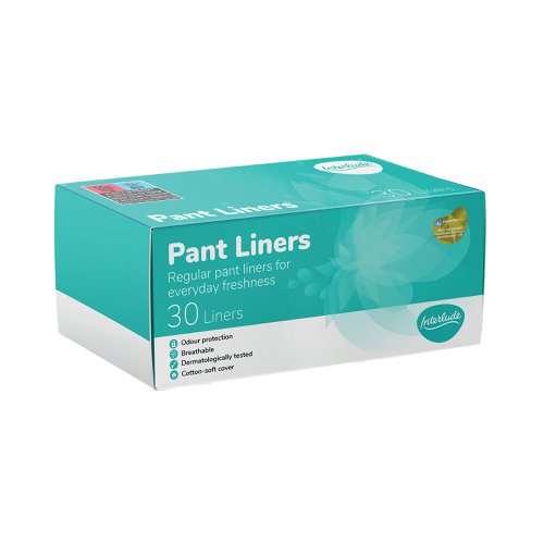 Interlude period care provides high performance, effective protection at exceptional value. In line with the leading brands, we have developed Interlude with an uncompromising commitment to ultimate protection, security and comfort. With a cotton-soft cover for maximum comfort. These pant liners are breathable and with odour protection ideal for use anytime. Dermatologically tested. 30 pant liners per box. 12 boxes supplied.