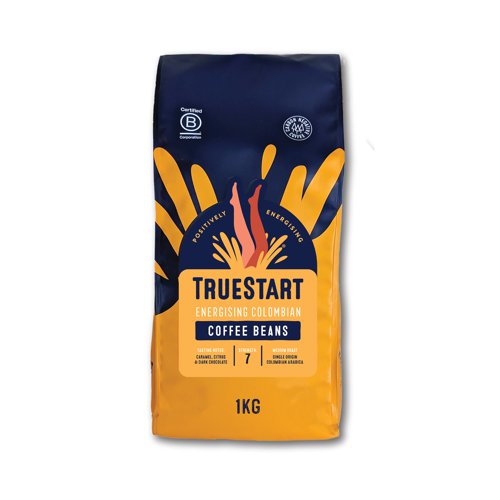 Truestart Energising Colombian Coffee Beans 1kg HBECBE1KG