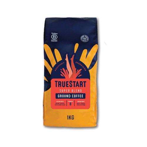 Truestart Super Blend Ground Coffee 1kg HBSBGR1KG