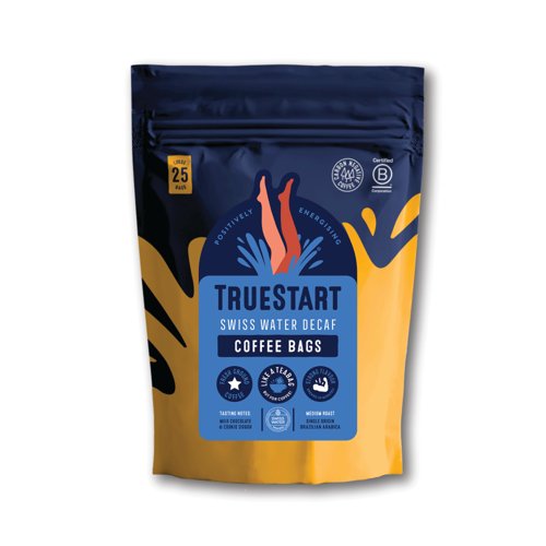 TrueStart Swiss Water Decaf Coffee Bags Pack of 25 COFSWD25LOOSE