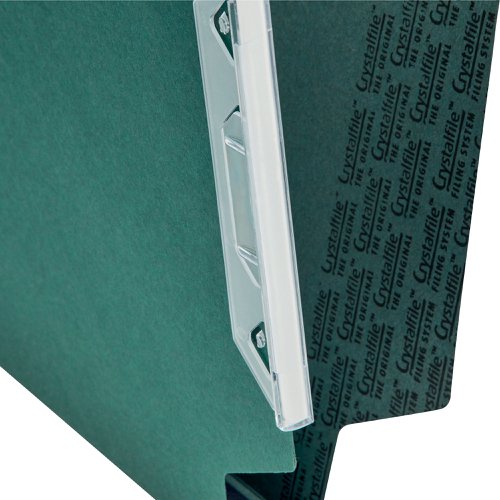 Rexel Crystalfile Classic 30mm Lateral File Green (Pack of 25) 3000109