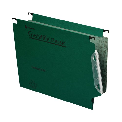 Rexel Crystalfile Classic 15mm Lateral File Green (Pack of 50) 70670